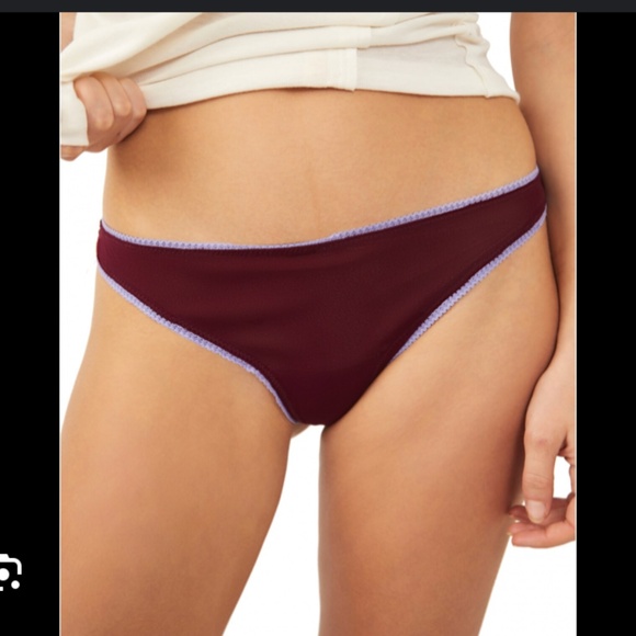 FP Intimatley Set Floral Pink Botanical Eggplant Blue Pic Panty Bikini Brief XL - Picture 3 of 13